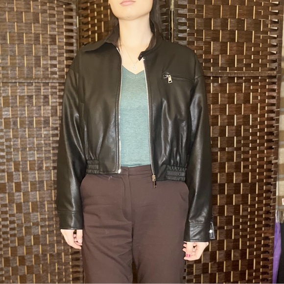 Moto Style Faux Leather Jacket - Picture 5 of 9